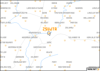 map of Zsujta