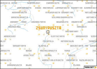 map of Zsunypuszta