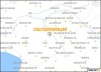 map of Zsuzsannamajor