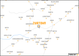 map of Zua Town