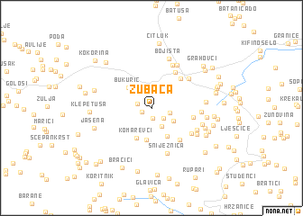 map of Zubača