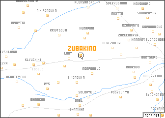 map of Zubakino