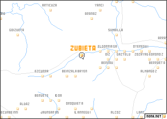 map of Zubieta