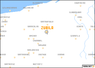 map of Zubilá