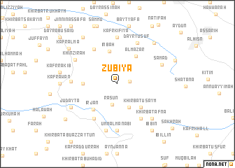 map of Zūbiyā