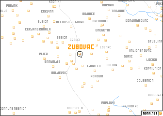 map of Zubovac