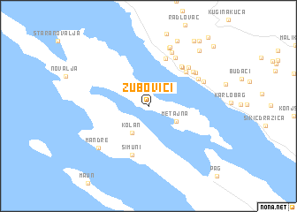 map of Zubovići