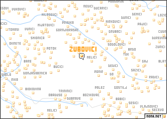 map of Zubovići