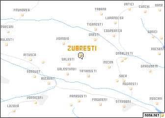 map of Zubreşti