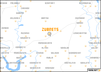 map of Zubrets