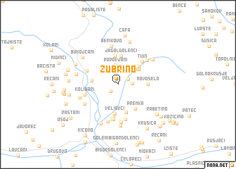 map of Žubrino