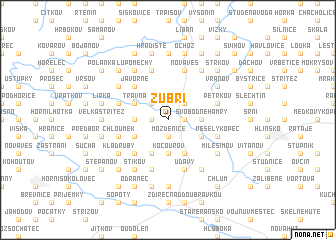 map of Zubří