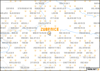 map of Zubrnice