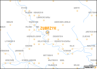 map of Zubrzyk