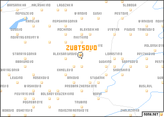 map of Zubtsovo