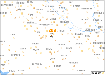 map of Žub