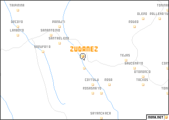 map of Zudáñez