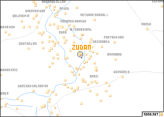 map of Zūdān