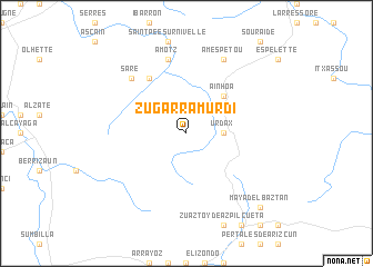 map of Zugarramurdi