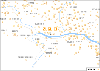 map of Žuglići