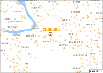 map of Žugljaj