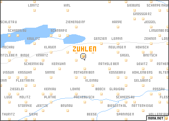 map of Zühlen