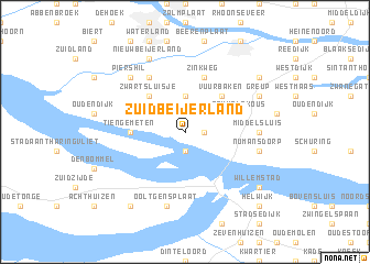 map of Zuid-Beijerland