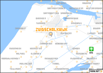 map of Zuid-Schalkwijk