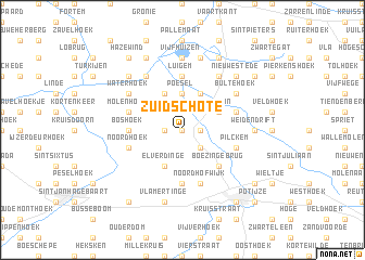 map of Zuidschote