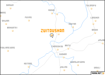 map of Zuitoushan