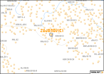 map of Žujanovići