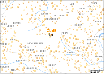 map of Žuje