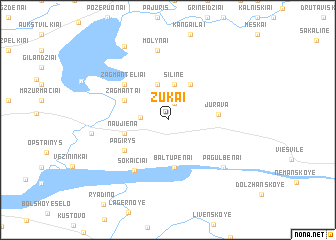 map of Žukai