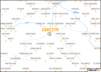 map of Żukczyn