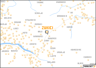 map of Zukići