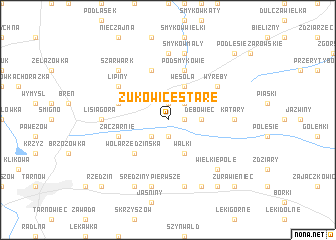 map of Żukowice Stare