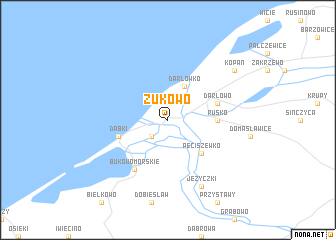 map of Żukowo