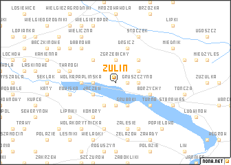map of Żulin