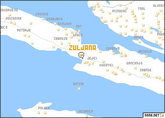 map of Žuljana