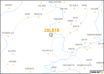 map of Zulota