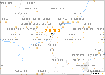 map of Žulová