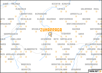 map of Zumárraga