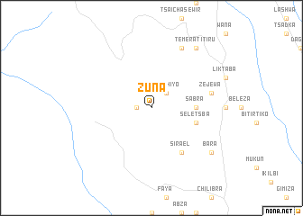 map of Zuna