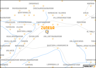 map of Zuñeda