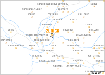 map of Zúñiga