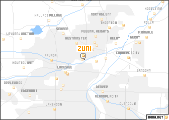 map of Zuni