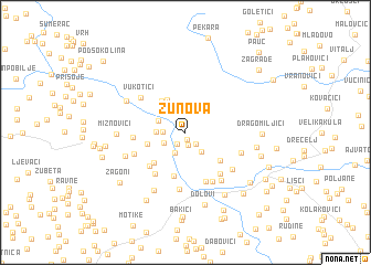 map of Žunova