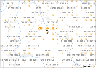 map of Zunsweier