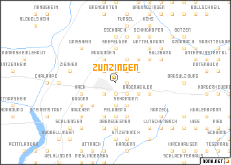 map of Zunzingen