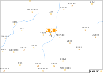 map of Zuoba